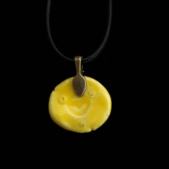 Handmade Ceramic Sunny Yellow Elephant Pendant Necklace - Picture 9 of 14